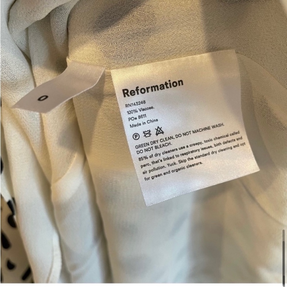 Reformation Odele Dress in Ink Blot size 0 like new!! - Picture 8 of 16